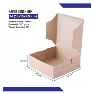 KOTAK BOX KUE / BROWN KRAFT PAPER BOX (TERMURAH DI MEDAN) | Shopee