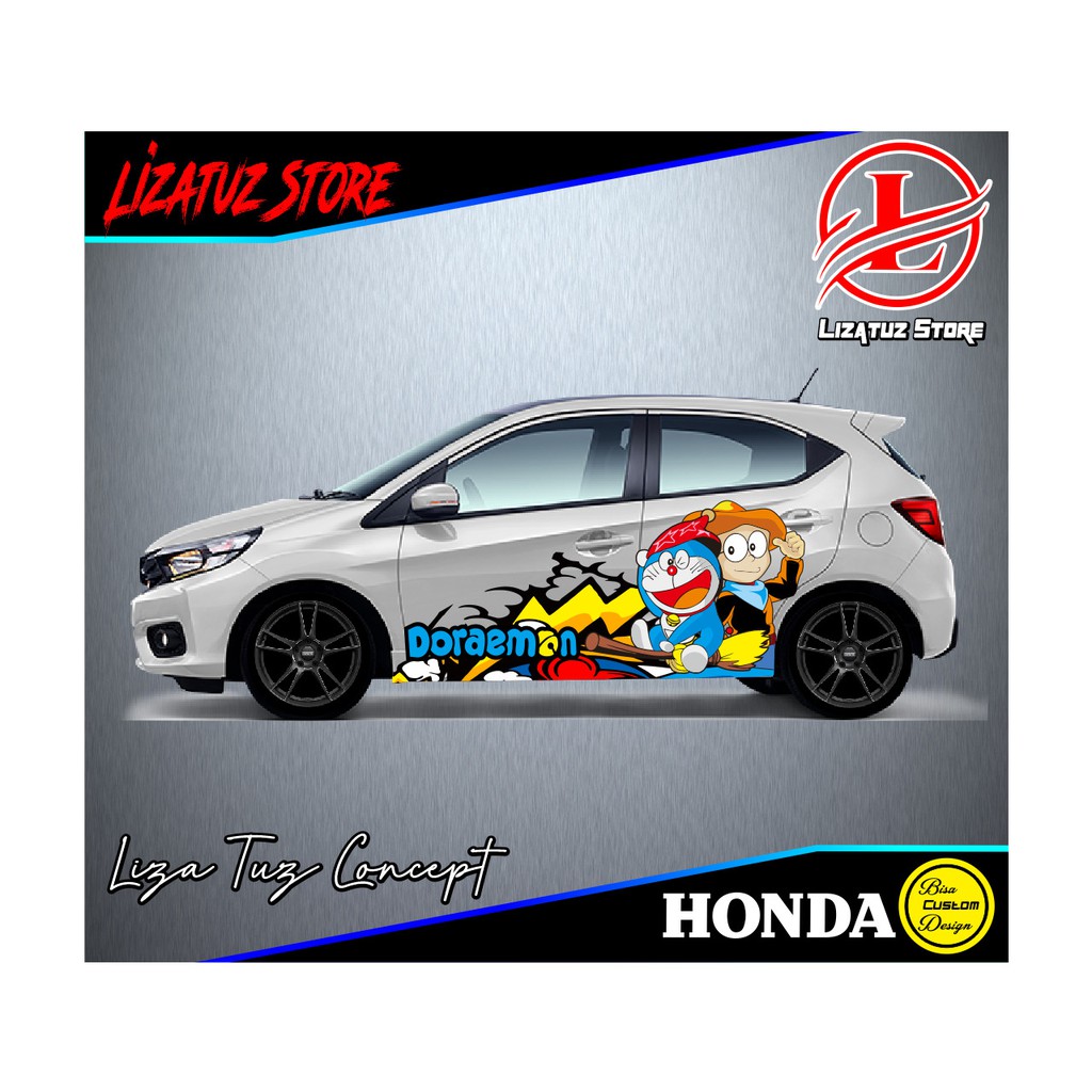 STIKER DECAL MOBIL DORAEMON LUCU BISA CUSTOM STIKER BRIO AYLA AGYA AVANZA MOBILIO JAZZ Shopee Indonesia