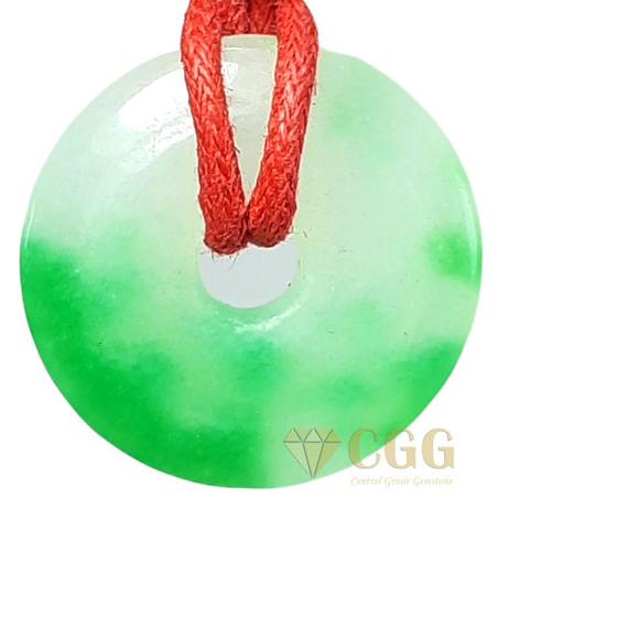 ✿ Liontin Batu Giok China Kalung Giok Koin Hoki Garansi Asli ➶