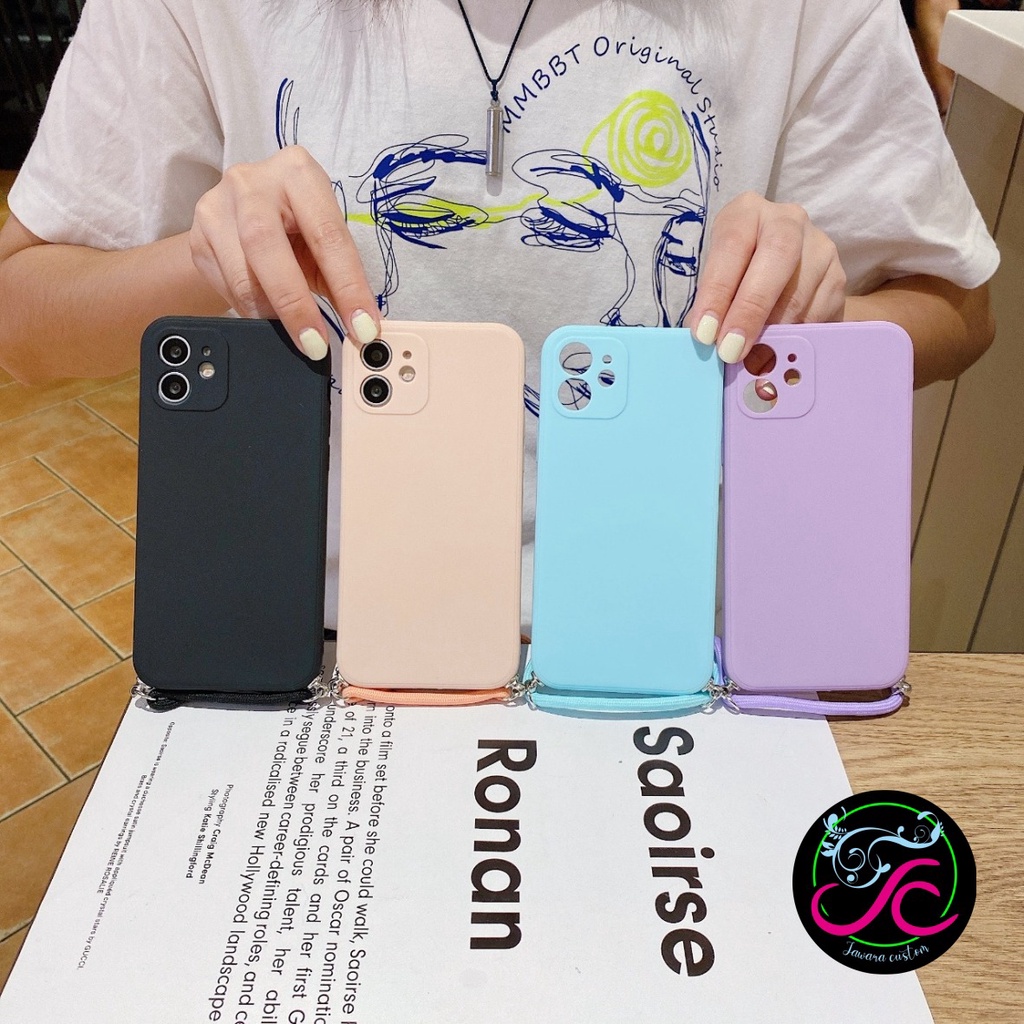 SOFTCASE SLINGCASE TALI LANYARD MACARON PELINDUNG KAMERA XIAOMI REDMI 4A 4X 5A 5+ 6 6A 7 8 8A 9 9A 9