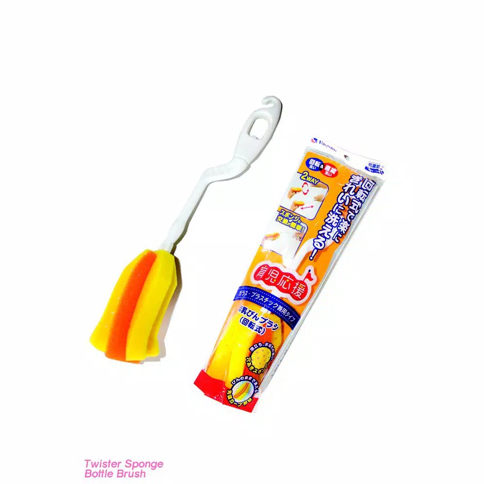 Richell Twister Sponge Bottle Brush - Sikat Botol Susu Bayi