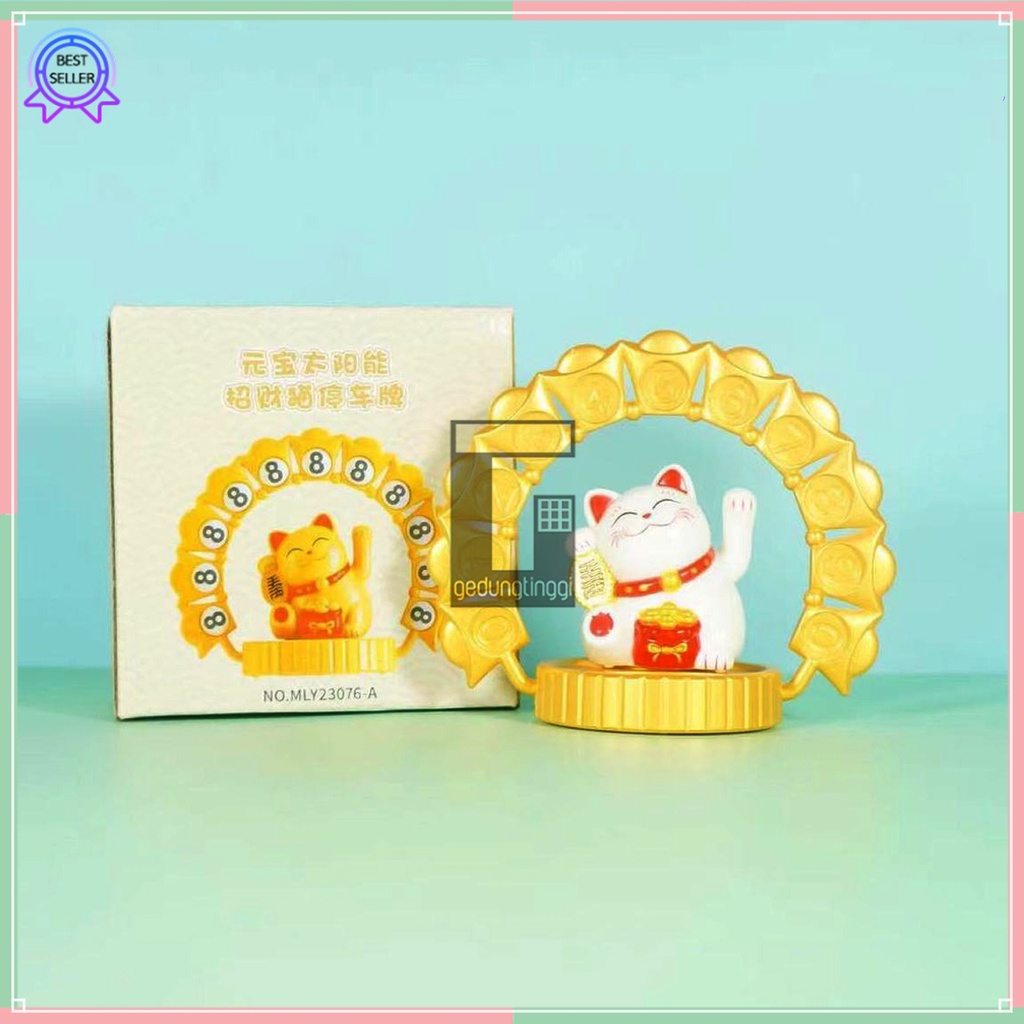 Patung Pajangan Boneka Imlek Gift Box Sincia Shio Tahun Baru Shio Kelinci 2023 Kucing Fengshui Panggil Hoki Lucky Cat Rejeki Maneki Neko Keberuntungan Tangan Goyang Gerak Solar Dashboard Mobil Meja Toko Kasir Kafe Cina Jepang Korea Ukuran Kecil Mini Lucu