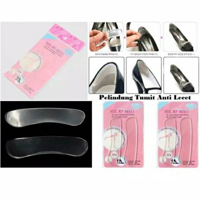 Pelindung Tumit Kaki Transparan Silicone Gel Pelindung Tumit