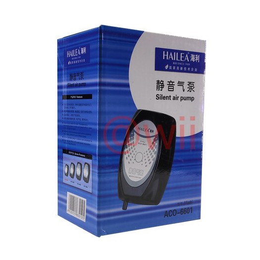 hailea aco 6601 silent air pump pompa mesin aquarium aerator gelembung udara