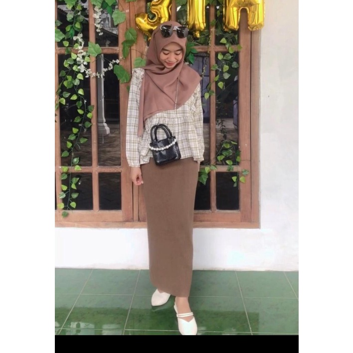 Rok Span Rajut Premium / Ready stok knitted rok wanita kekinian rok viral paling laris termurah anti melar rok kualitas premium super best seller ramping no cebol slim