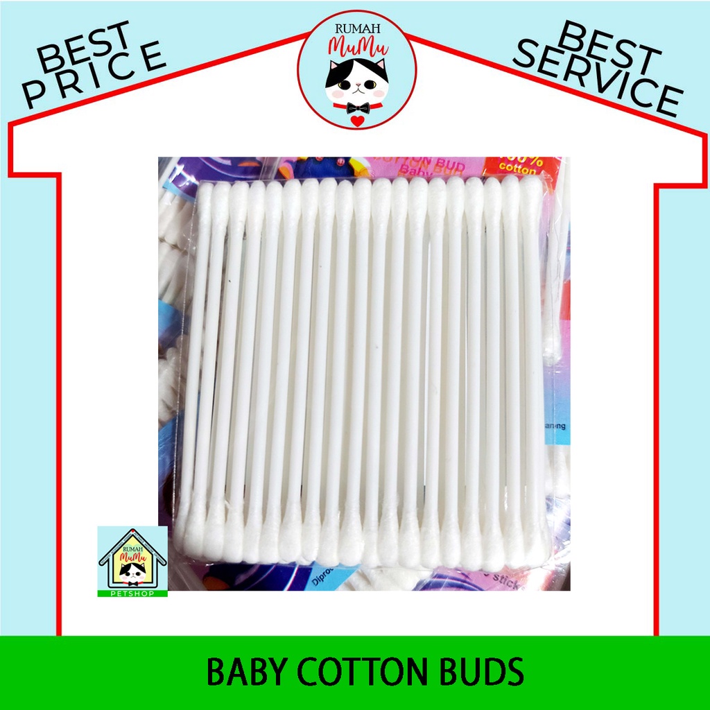 COTTON BUD BABY UNTUK PEMBERIAN SALEP MEMBERSIHKAN TELINGA MATA MURAH EKONOMIS