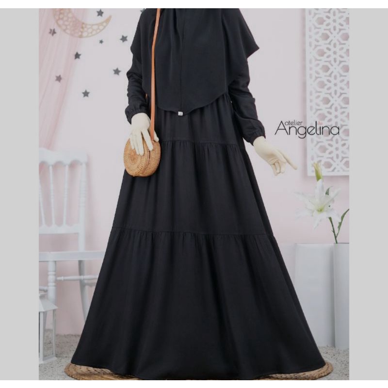 Embroidery Black size M L XXL Versailles Turf Green By Atelier Angelina