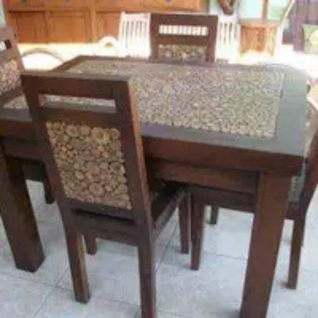meja makan koin trembesi,furniture MEBEL JEPARA