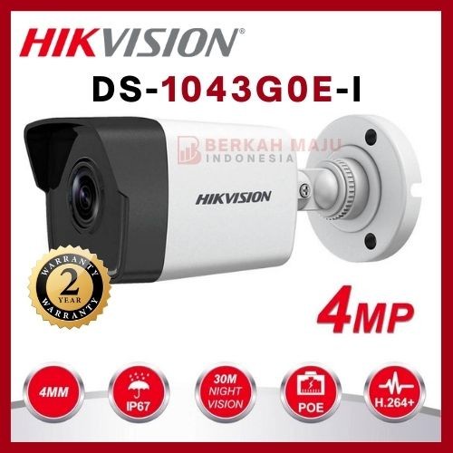 Jual HIKVISION CCTV Kamera 4MP IP 4 MP Outdoor DS2CD1043G0EI