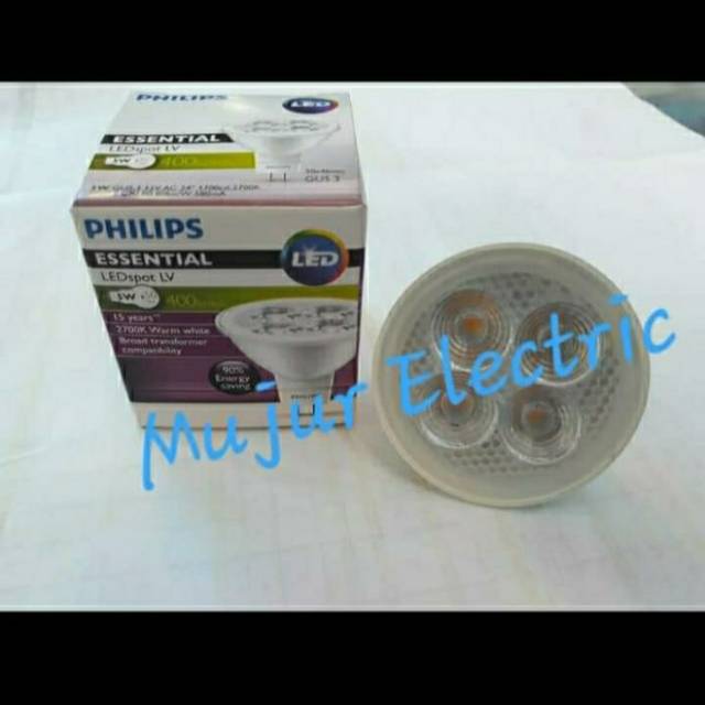 PHILIPS ESSENTIAL LED MR16  5WATT 12V 2700K