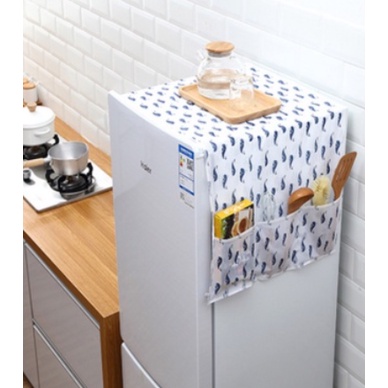 Taplak kulkas fridge cover dekorasi rumah tahan air waterproof