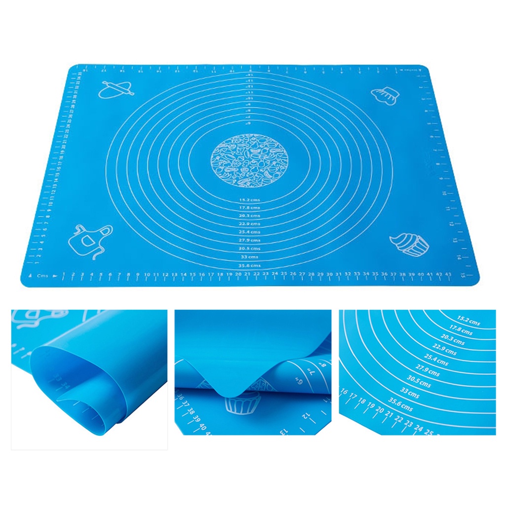 ☛TK☚ Alas Adonan Kue Silicone Baking Pastry Silikon Mat Anti Lengket Besar Kecil Bagus Premium R756