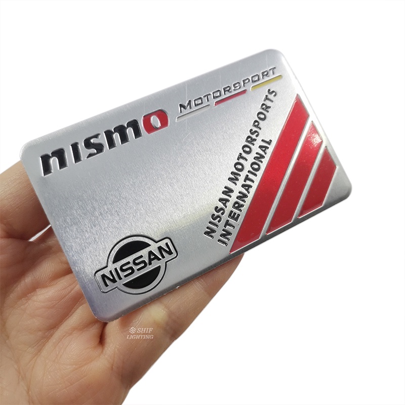 1pc Stiker Emblem Logo NISMO Nissan Bahan Aluminum Untuk Dekorasi Mobil Nissan