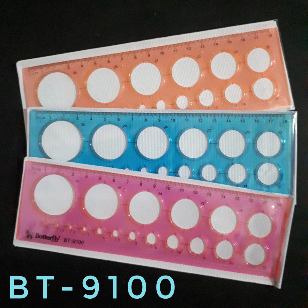 

Butterfly ruler penggaris pola cetakan lingkaran BT-9100