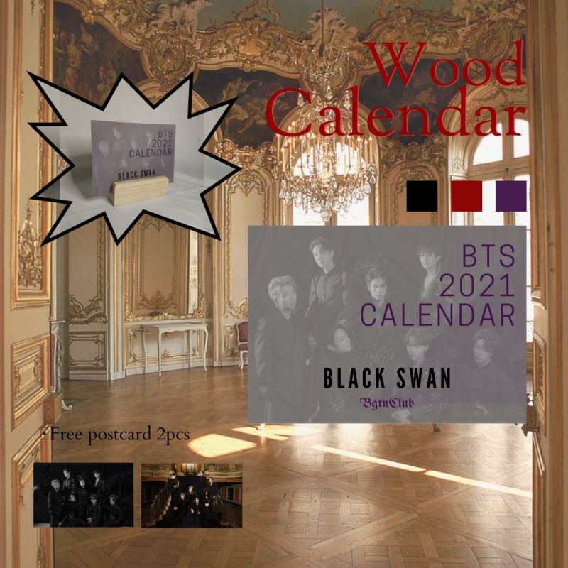 

Kalender kayu BTS - Black Swan Edition