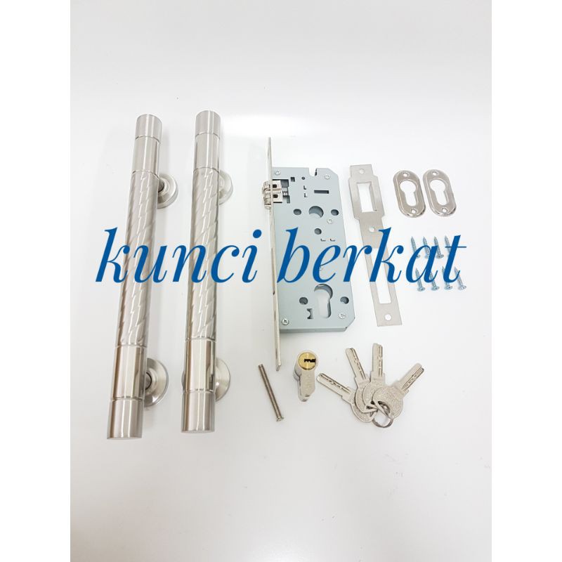 Handle Pintu Tarik + Kunci/Handel Pintu Tarik Komplit