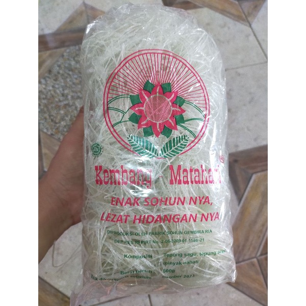 

Sohun Bening Rasa Enak Kenyal & Berkualitas Cap Kembang Kemasan 500 Gram