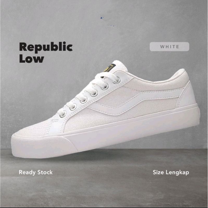 Ventela Republic Low White BNIB - Sepatu Sneakers