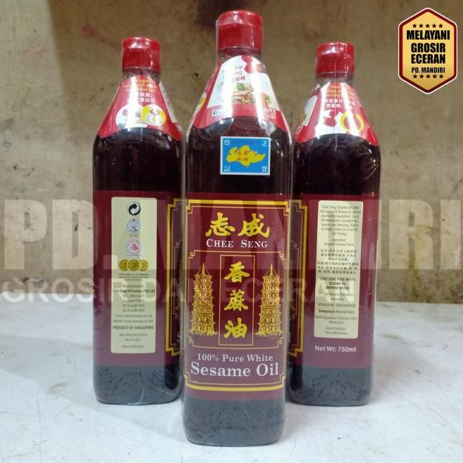 READY COD SESAME OIL CHEE SENG 750 ML / Minyak Wijen Pagoda / Pure White Sesame PROMO