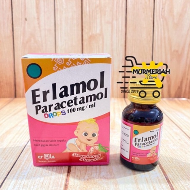 ERLAMOL DROPS 15 ml Paracetamol-Obat Demam, Panas Bayi dan Anak