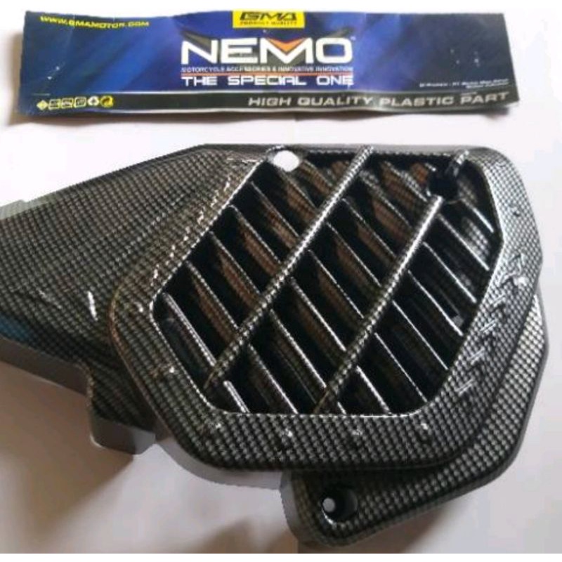 Cover Tutup Radiator Carbon Nemo Honda PCX 150 New Lokal PNP