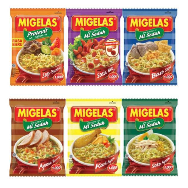 

Mie Gelas Varian Lengkap Renceng Isi 10Sachet @25Gram