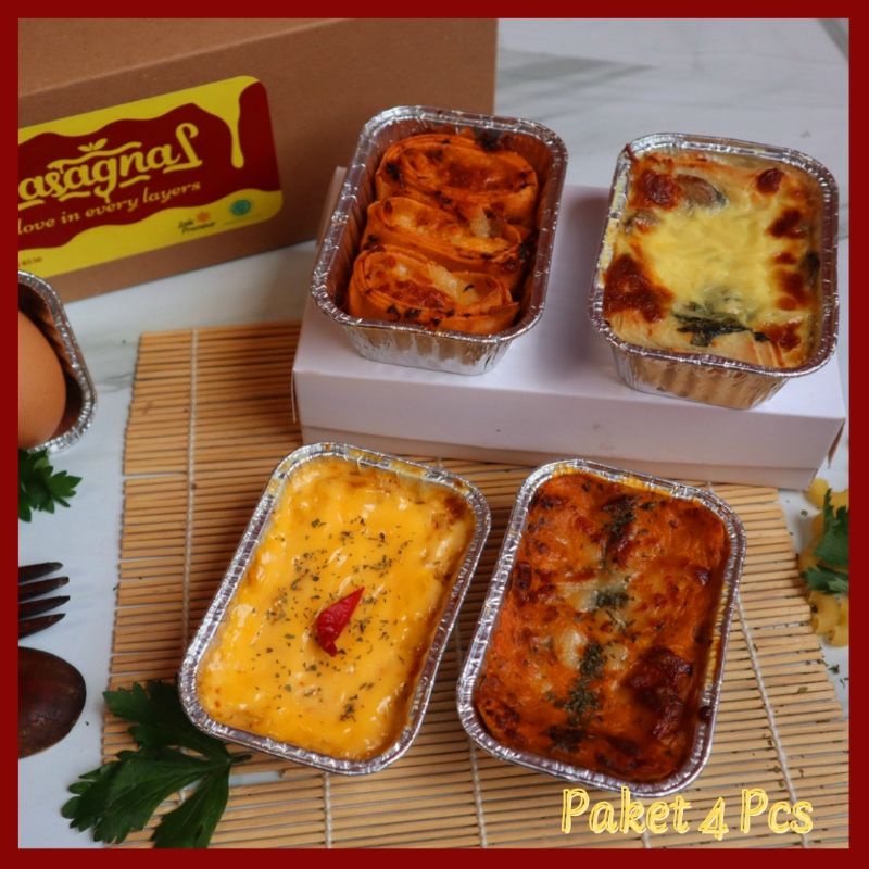 

Paket hemat 4Pcs Mix Lasagna & Spaghetti Brulee