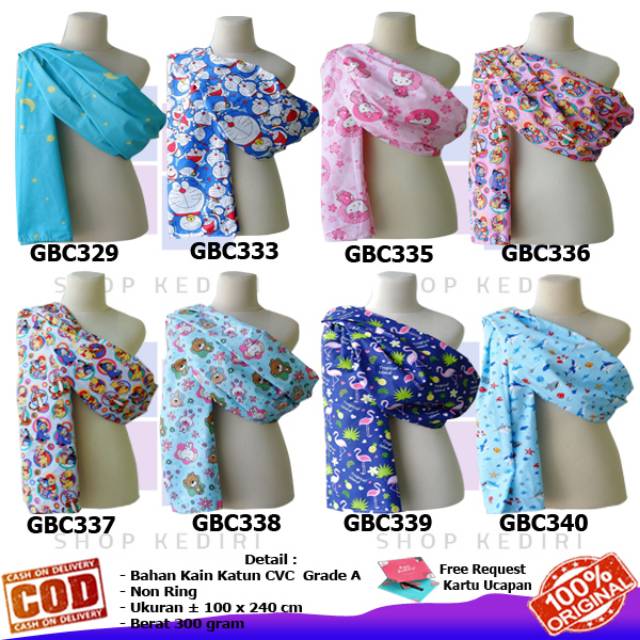 Elha Baby Gendongan Bayi Lucu Bahan Adem Katun Gendongan Jarik Modern Kado Bayi Unik-05