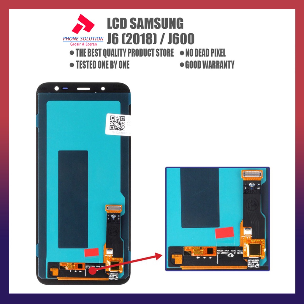 LCD Samsung J6 J600 2018 Fullset Touchscreen // Supplier LCD Samsung - Garansi 1 Bulan