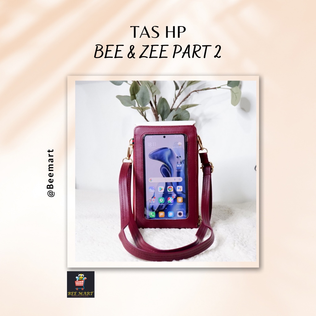Tas Selempang / HP Wanita Terbaru Kekinian dan Viral Terbaru Kulit Sintetis Miniso BEE & ZEE 2 Lc Fa