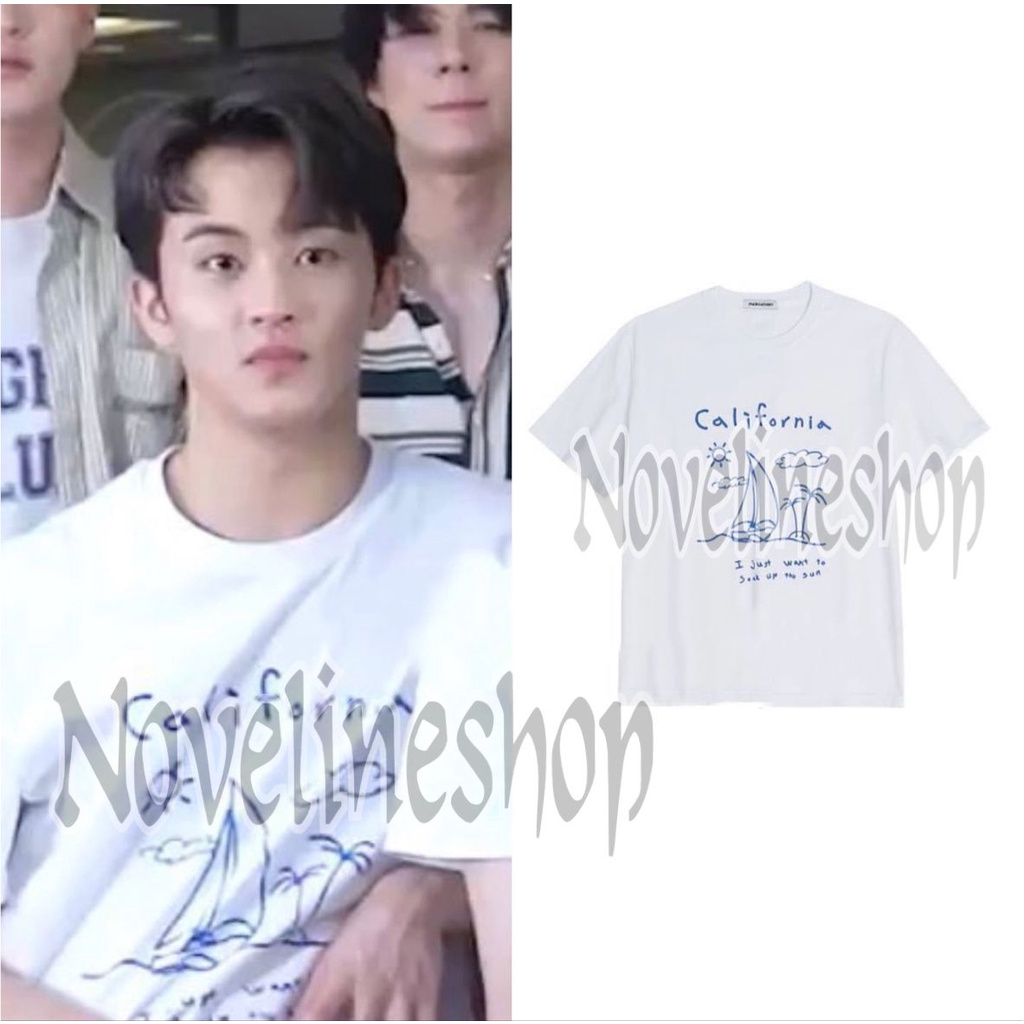 [COD] TSHIRT KPOP BAJU NCT DRAWING CALIFORNIA KAOS MARK LEE OUTFIT COTTON COMBED 30S