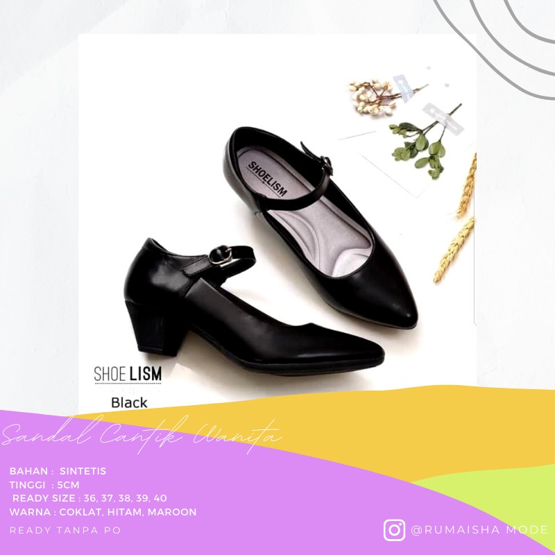 Pollenzo ~ AMELIA Sepatu Kerja Wanita Pantopel Elegant KIA-001-B