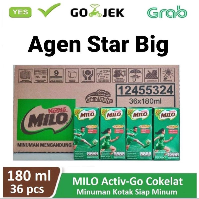 

Susu Milo Kotak Cokelat ACTIVE GO UHT 180 Ml Per Dus