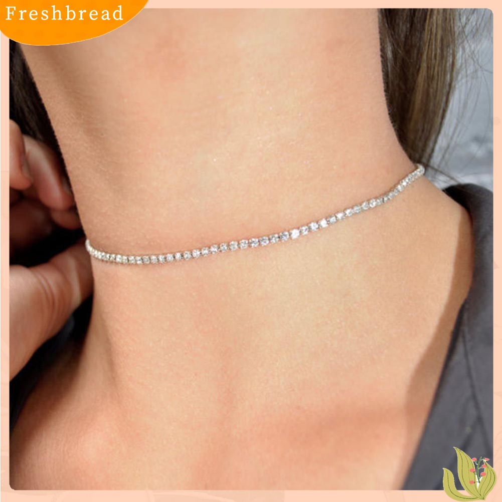 Fresh| Kalung Choker Berlian Imitasi Untuk Wanita