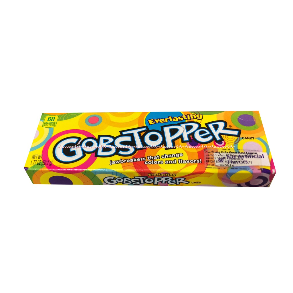 Everlasting Gobstopper Jawbreakers 50gr Permen Candy Permen Buah Import Wonka Ever lasting Everlasting Gob Stopper Jaw Breakers Cendy Cendi