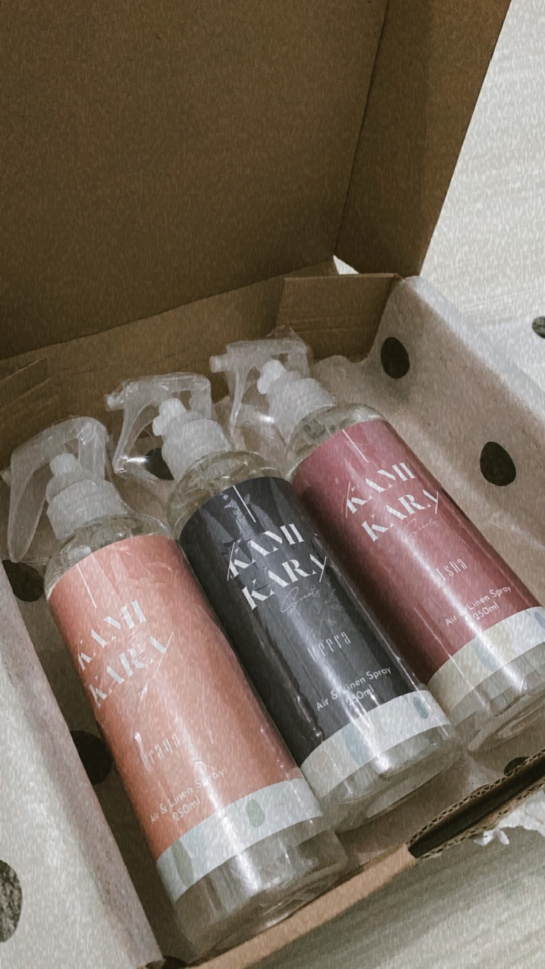 Kamikara Air & Linen Spray (pengharum Ruangan Dan Kain) Anti Bakterial 250 Ml - Bundle Set New