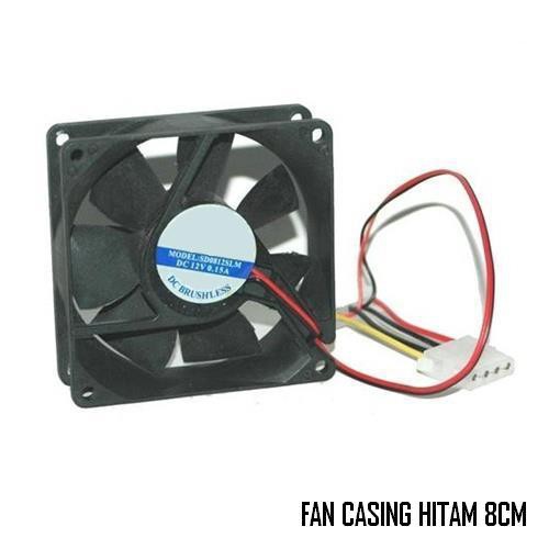 FAN CASING 8CM Hitam + Baut