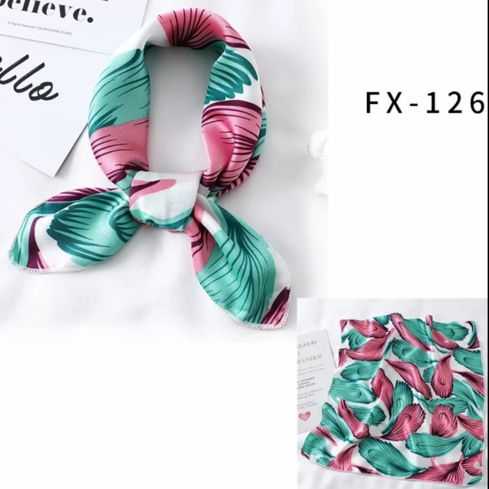 Syal/Scarf leher Pramugari Bandana Summer 50x50cm