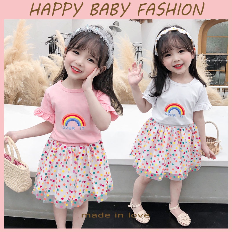 【Happy Baby】1-6Tahun QZ007 Dress Tutu anak Perempuan Kembang Fashion Anak