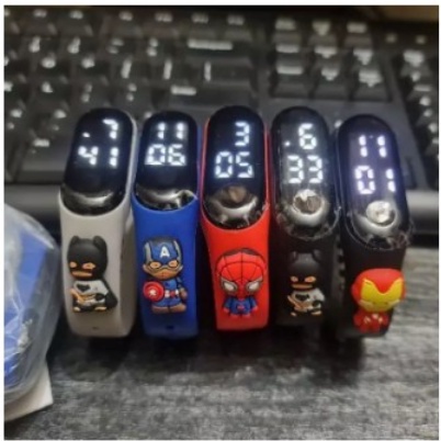 [COD/READY]NEW LED cartoon doll electronic watch student waterproof bracelet/led miband karakter