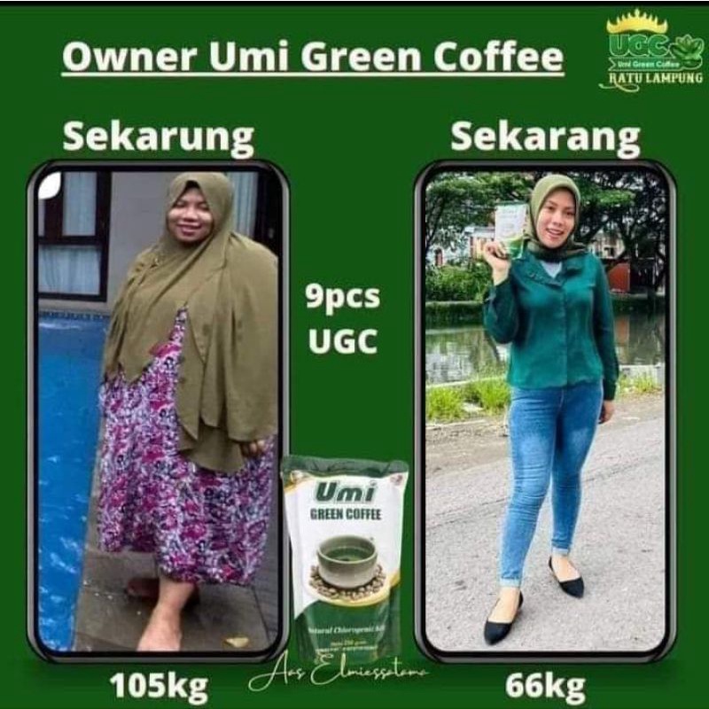 UGC UMI GREEN COFFEE 100℅ asli