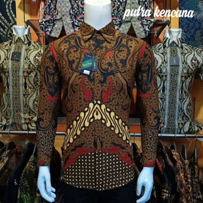 Kemeja Batik Pria Lengan Panjang Slim Fit Batik Pria Lengan Panjang Modern