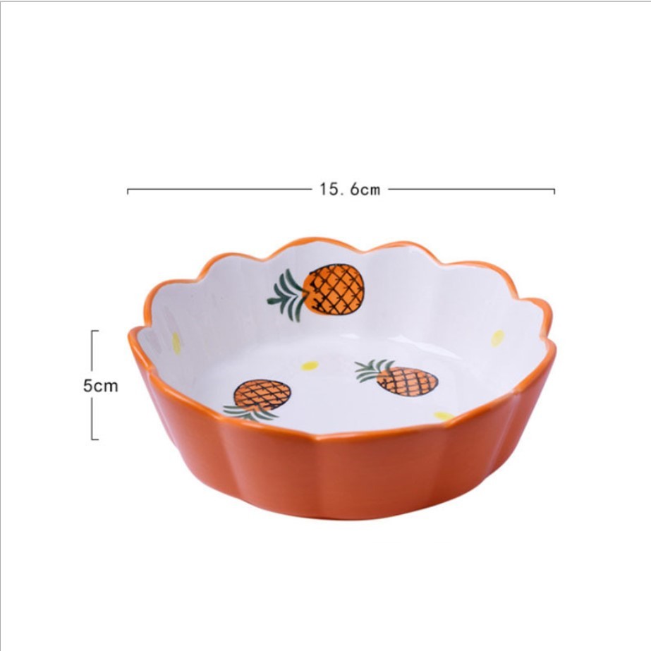 Ceramic Bowl Lace / Mangkok Keramik Porcelain Soup Mie Salad Snack Buah Makanan Ringan