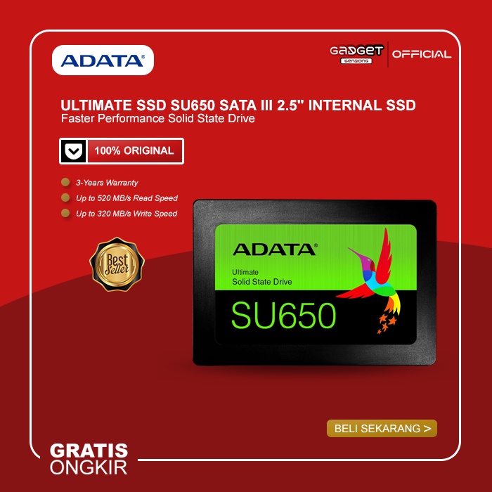 ADATA Technology SSD 960GB 480GB 240GB 120GB Ultimate SU650 SATA III 2.5&quot; Internal