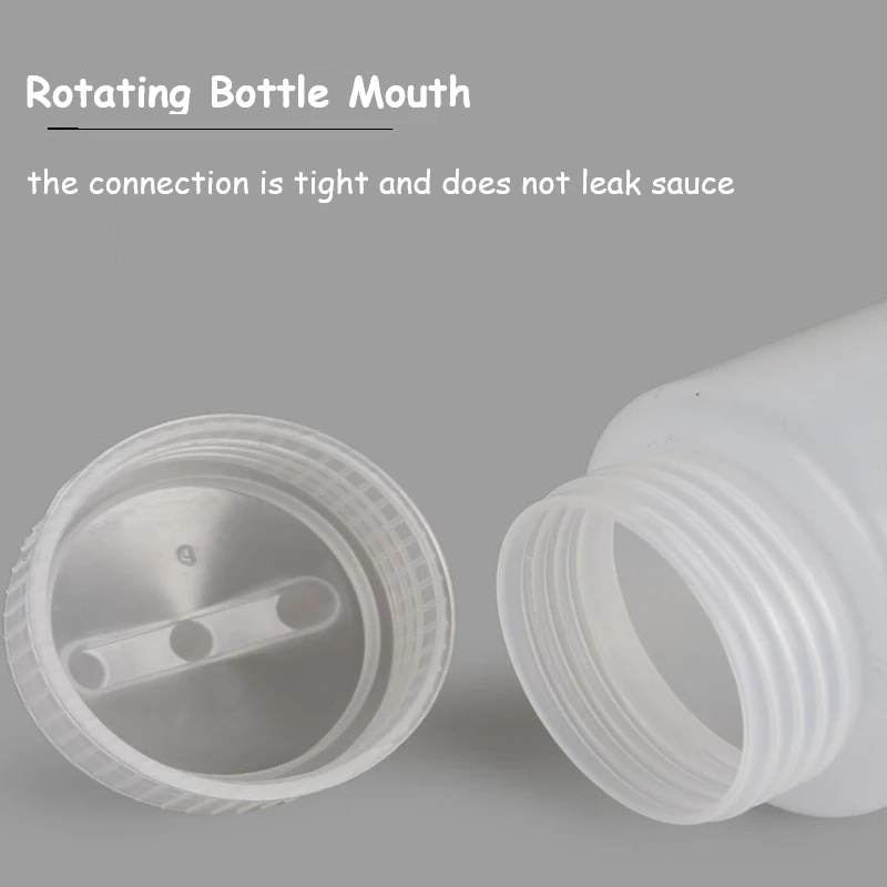 【Random Color】Food Grade 3 Holes Twist Cap Plastic Squeeze Bottle