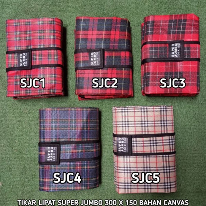 Tikar - Sgs Tikar Lipat Kanvas Super Jumbo Karpet Piknik Tikar Lipat Canvas