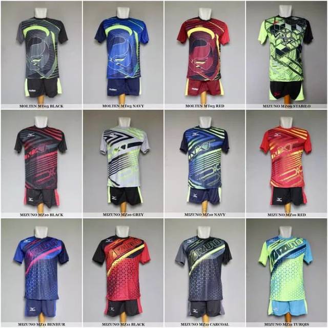 Baju Kaos Olahraga Jersey Voli Setelan Volly ASICS Mizuno molten