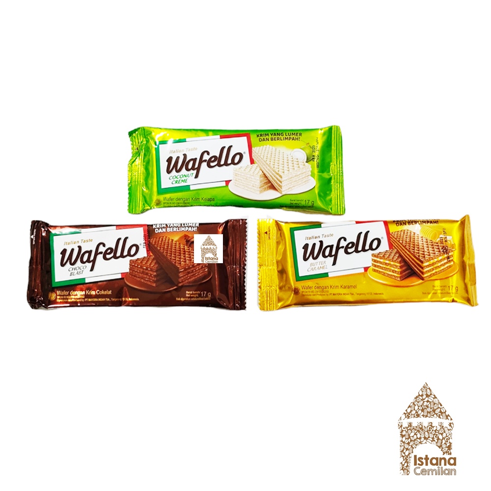 Roma Wafello Wafer Coconut /  Butter Caramel / Choco Blast 17 Gram SATUAN