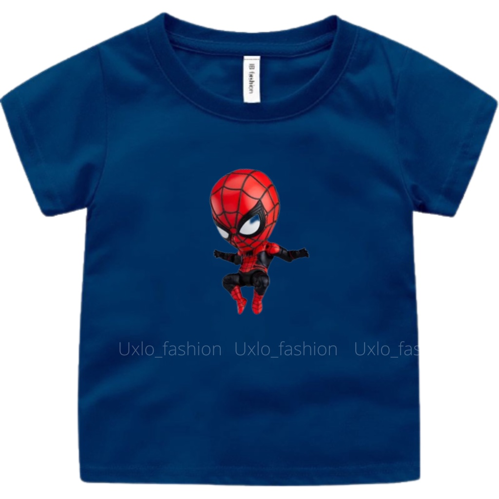 BAJU KAOS ANAK LAKI LAKI MURAH UMUR 1 2 3 4 5 6 7 8 9 TAHUN MOTIF SUPERHERO SPIDERMAN JUNIOR UXLO FASHION