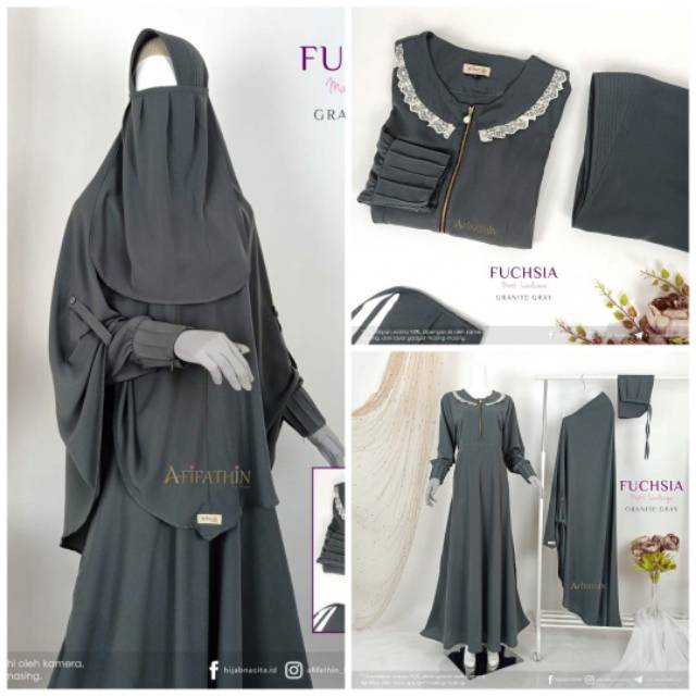 Gamis set FUSHCIA by Afifatin